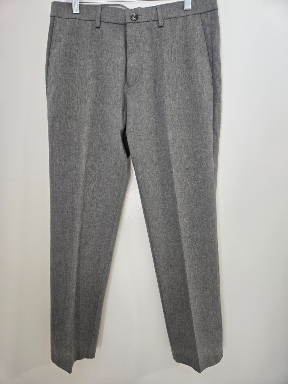 Haggar Men's Khaki Slim-Straight Fit Pants Flat Front-Iron Free-Business 34x30